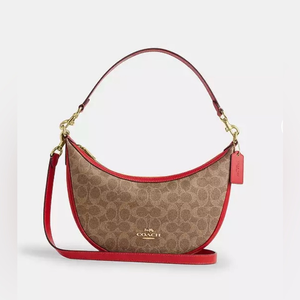 Coach Aria Shoulder/Crossbody Bag In Signature Canvas